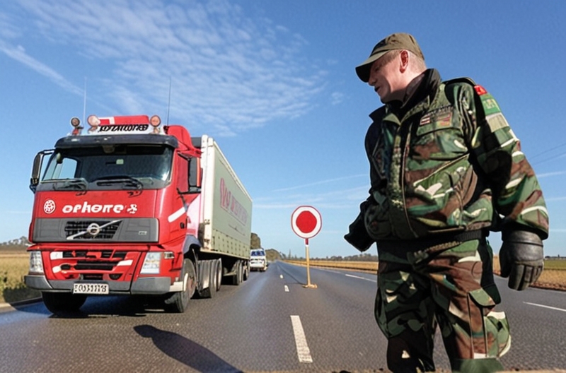 проверка грузовиков на границе
